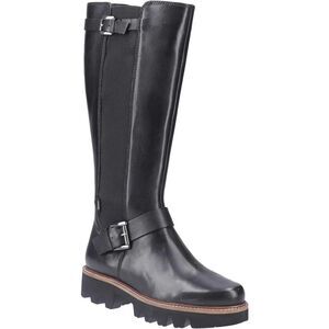 POD Womens/Ladies Aleena Leather Tall Boots / Black